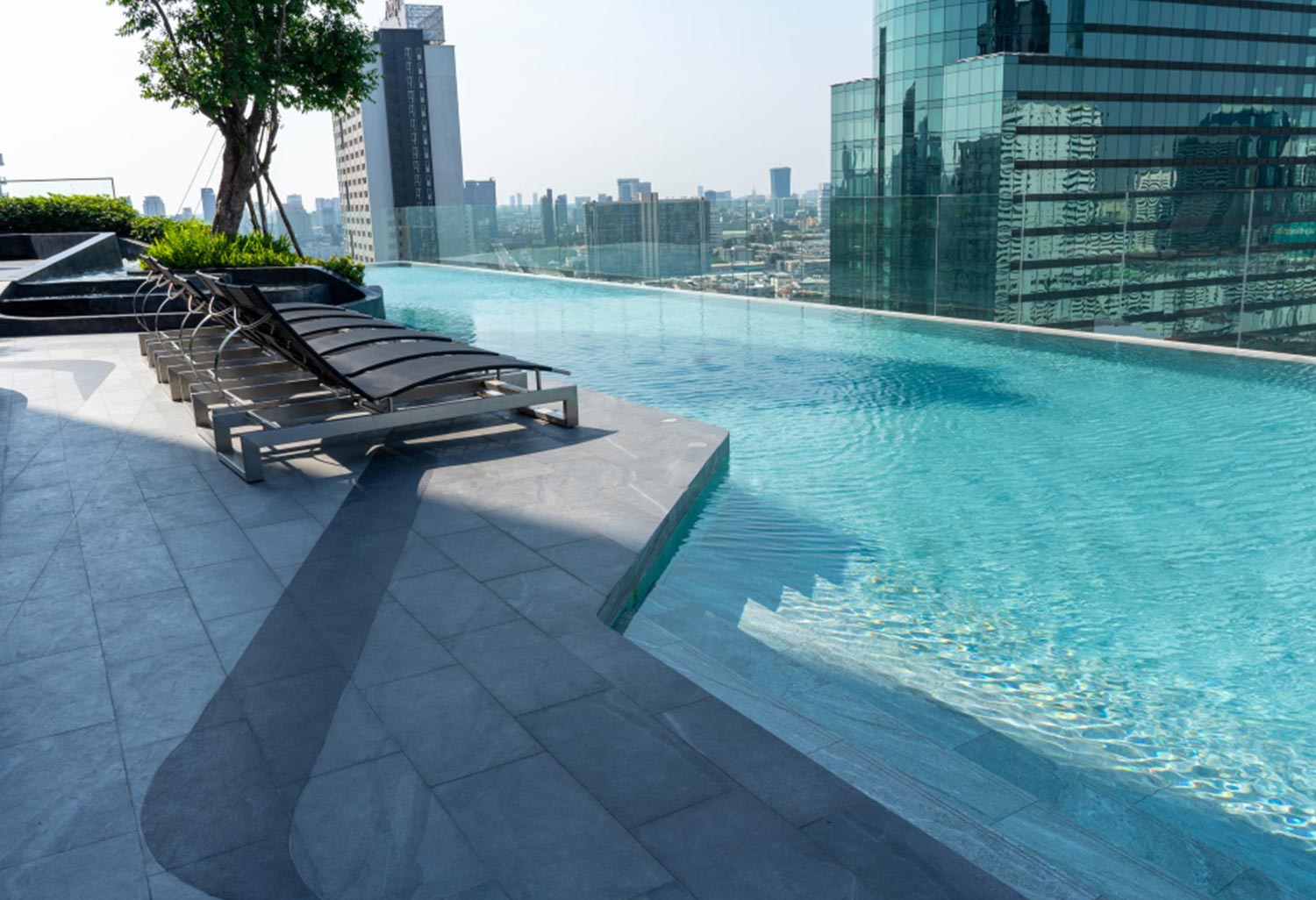 swimming pool on a terrace